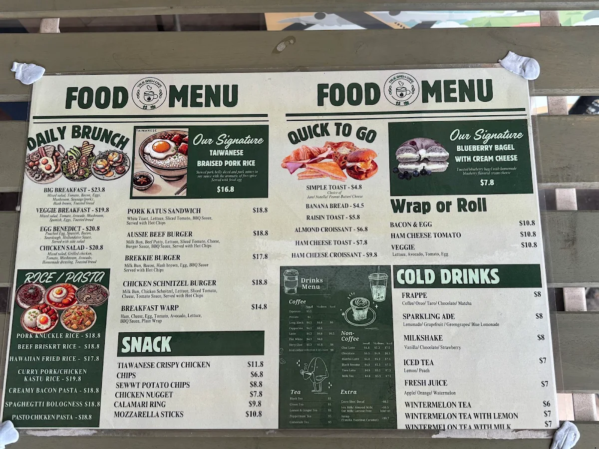 Menu, True Brew Cafe 灶咖
