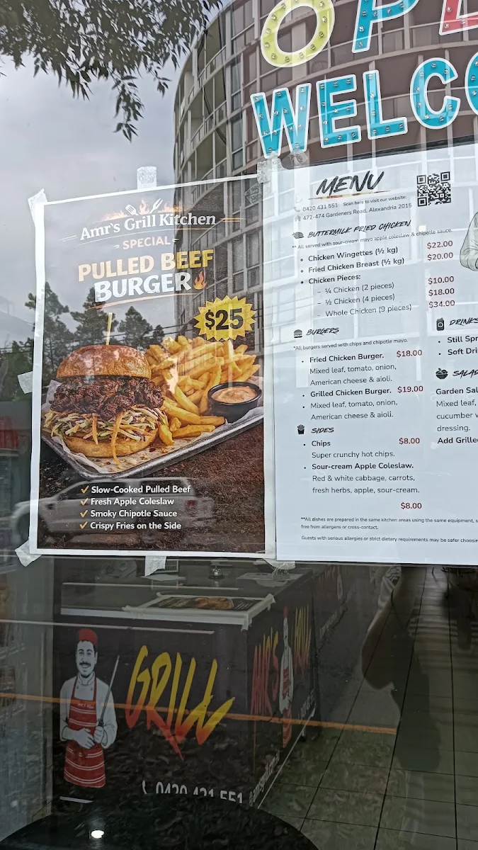 Menu, Amr's Grill Restaurant