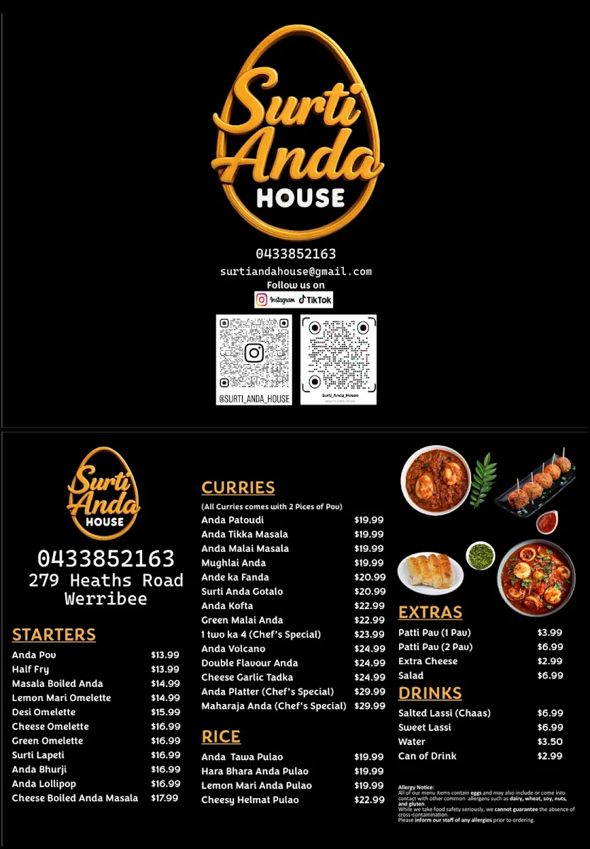 Menu, SURTI ANDA HOUSE