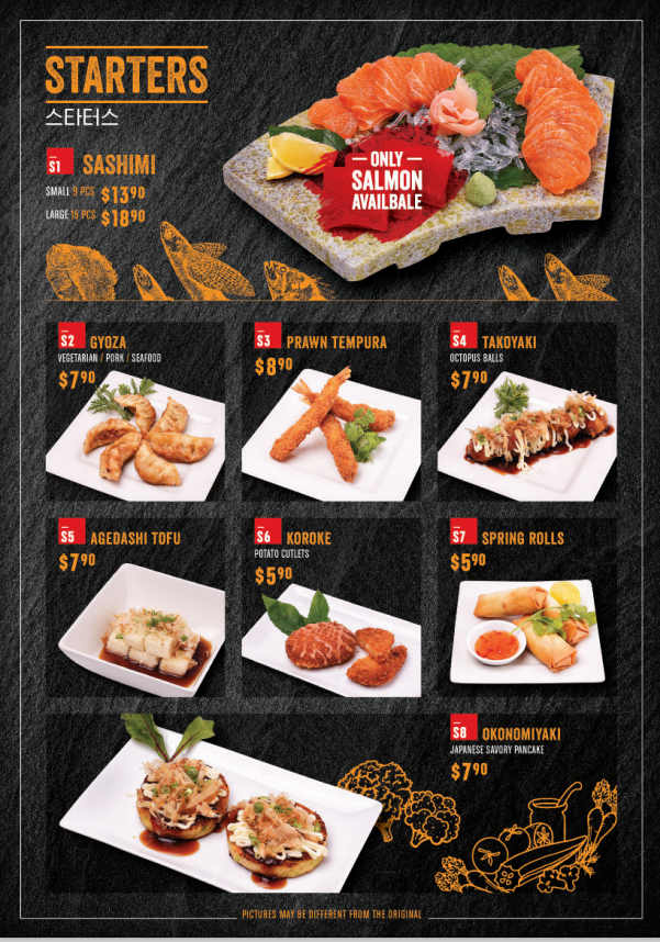 Menu, BBQ KOREA
