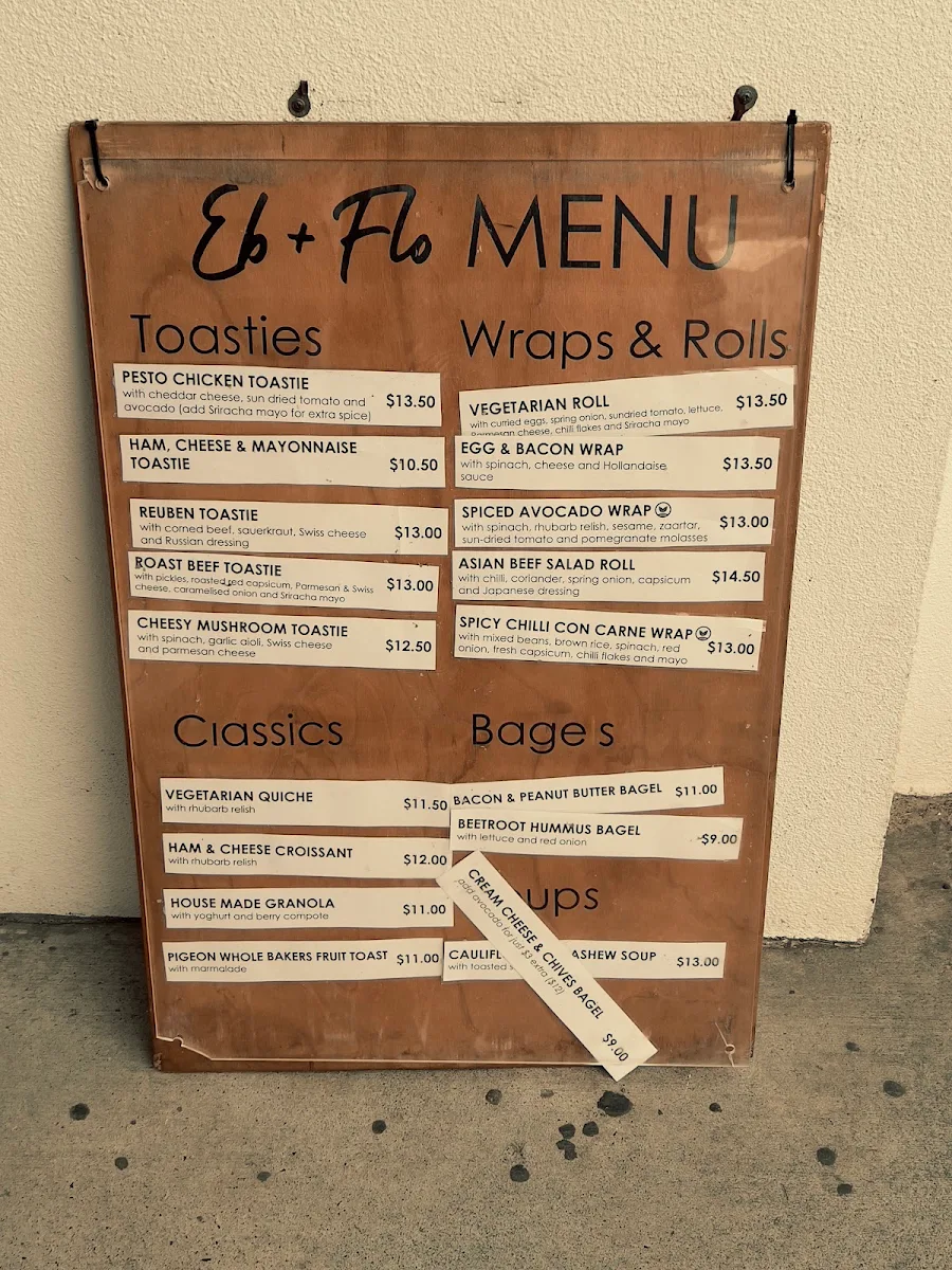 Menu, Eb+Flo Local Espresso