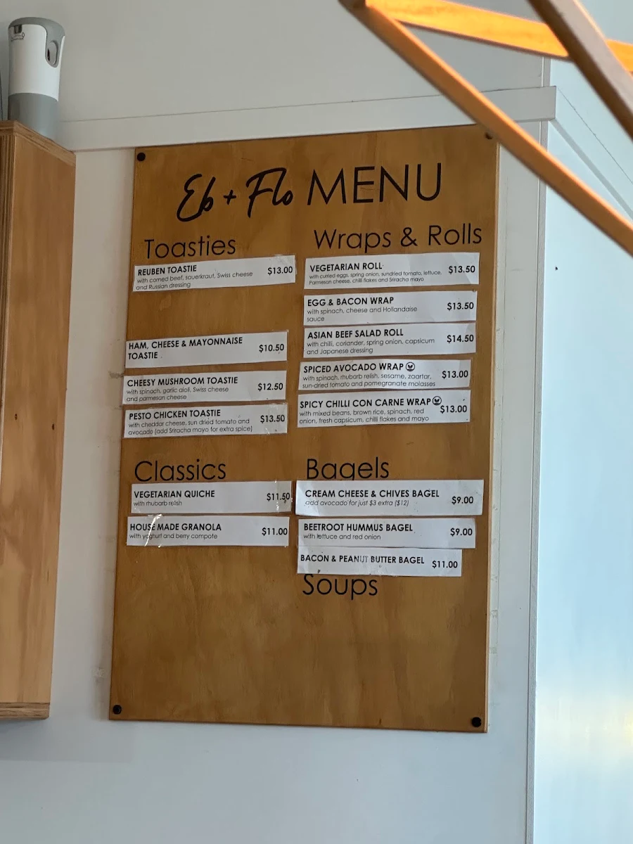 Menu, Eb+Flo Local Espresso
