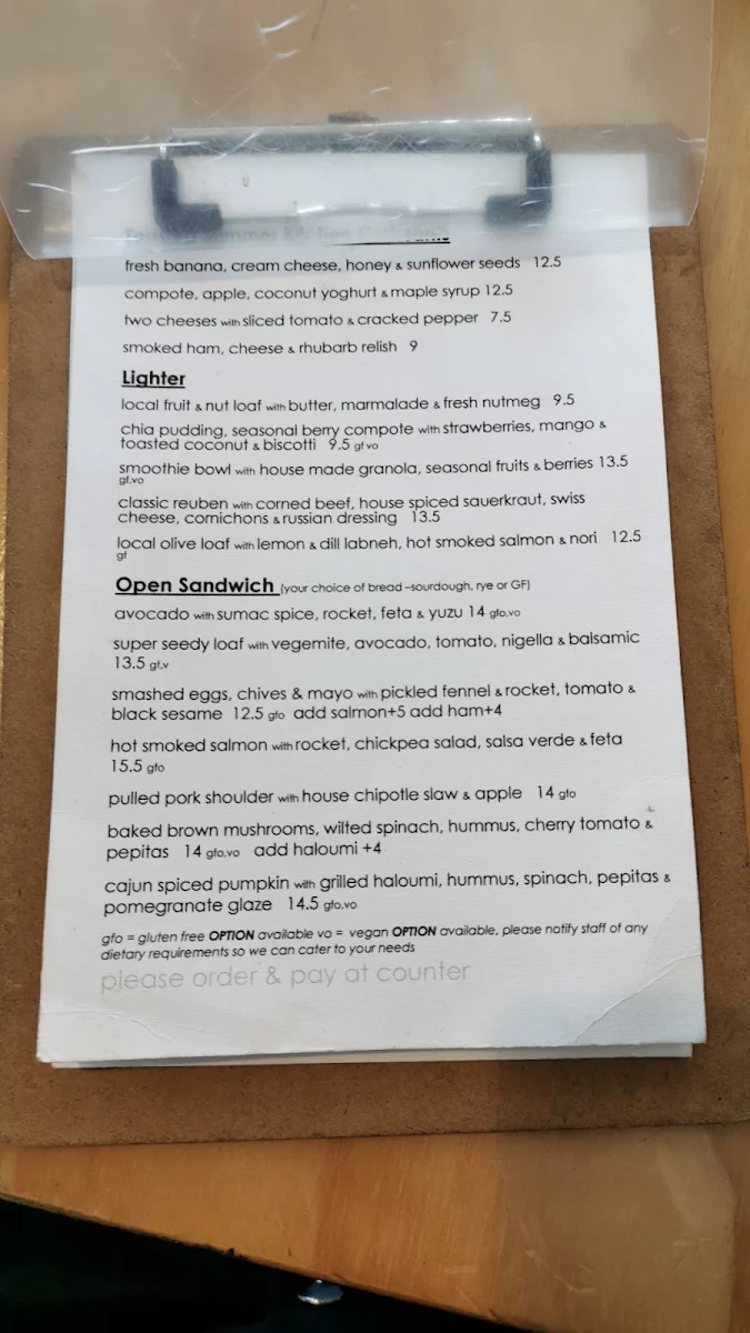 Menu, Eb+Flo Local Espresso
