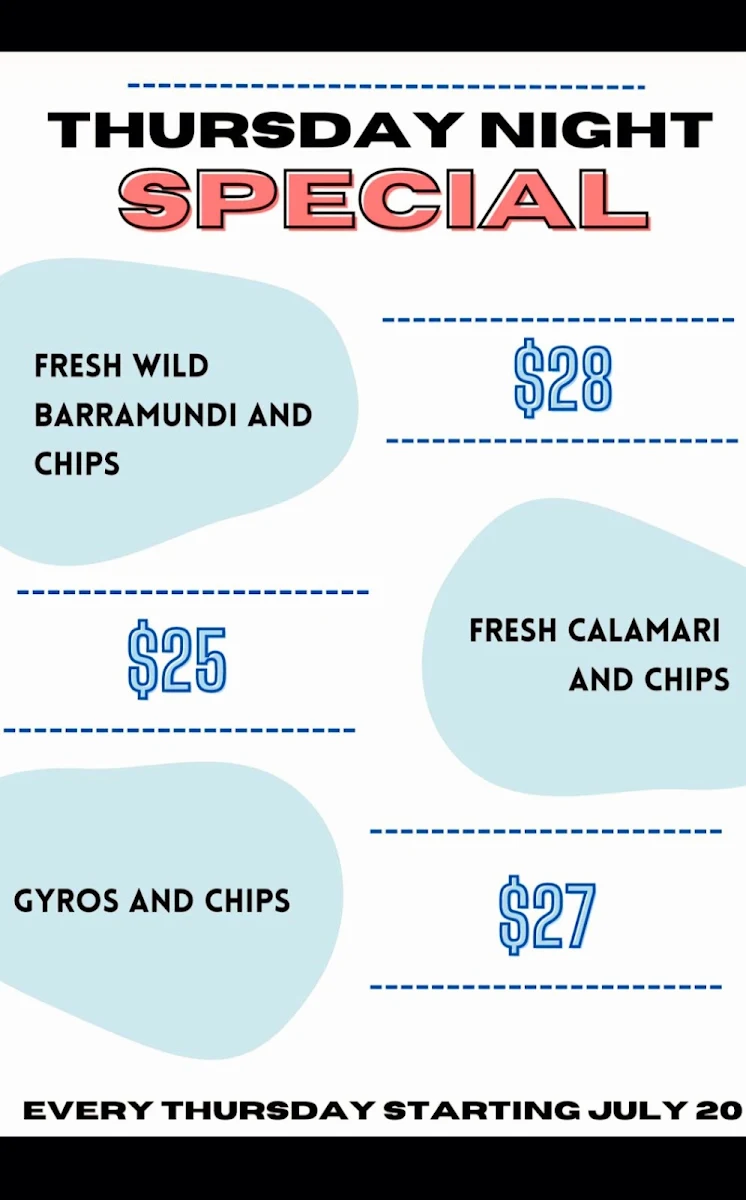 Menu, Mediterranean Greek Tavern