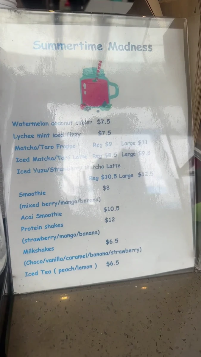 Menu, Workshop Espresso
