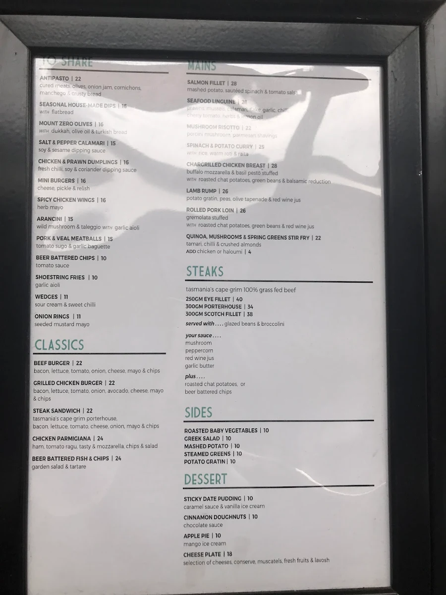 Menu, Melbourne Public