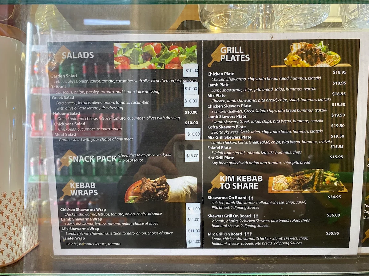 Menu, Kim Kebab