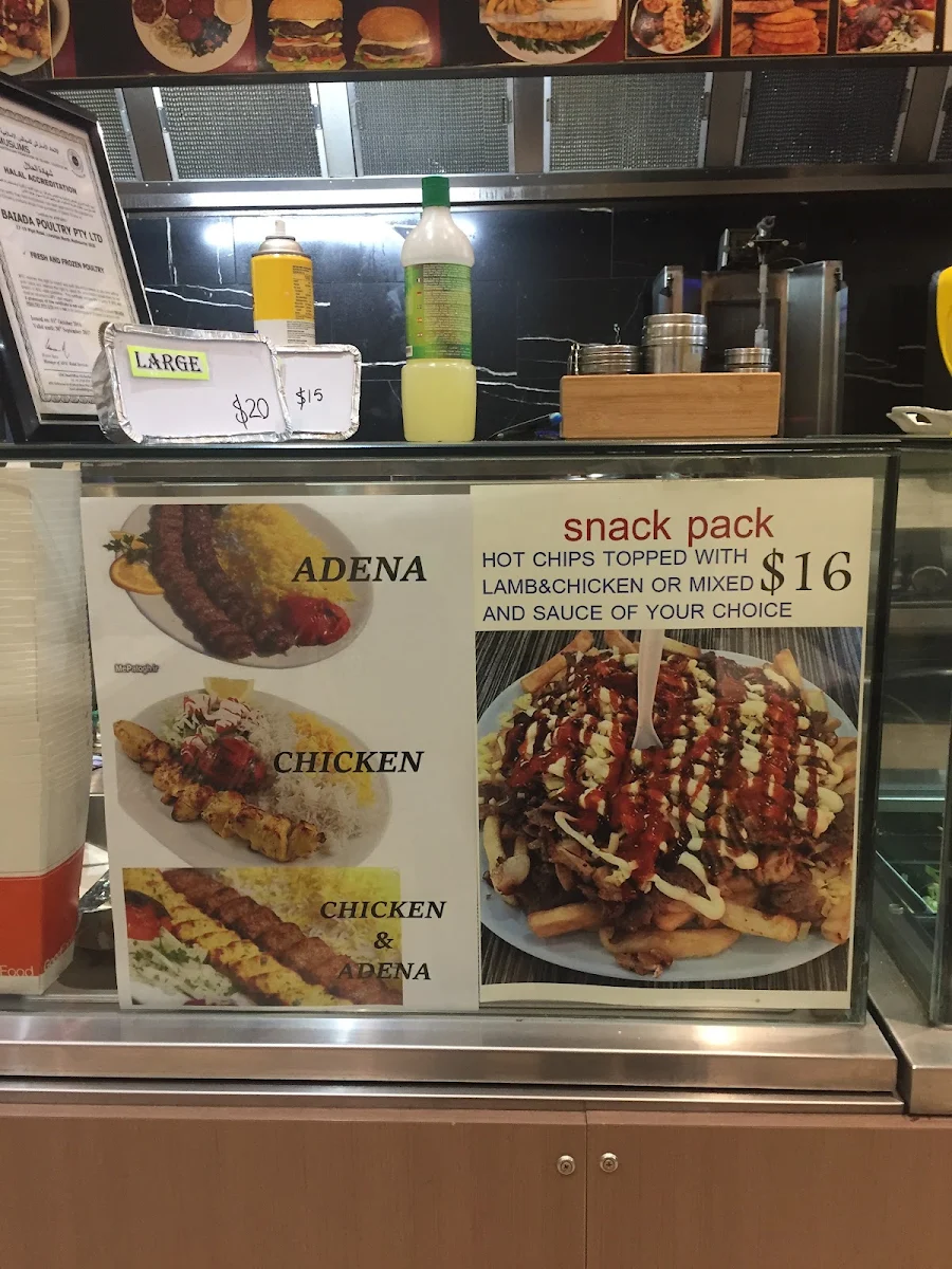 Menu, Kebab Centre