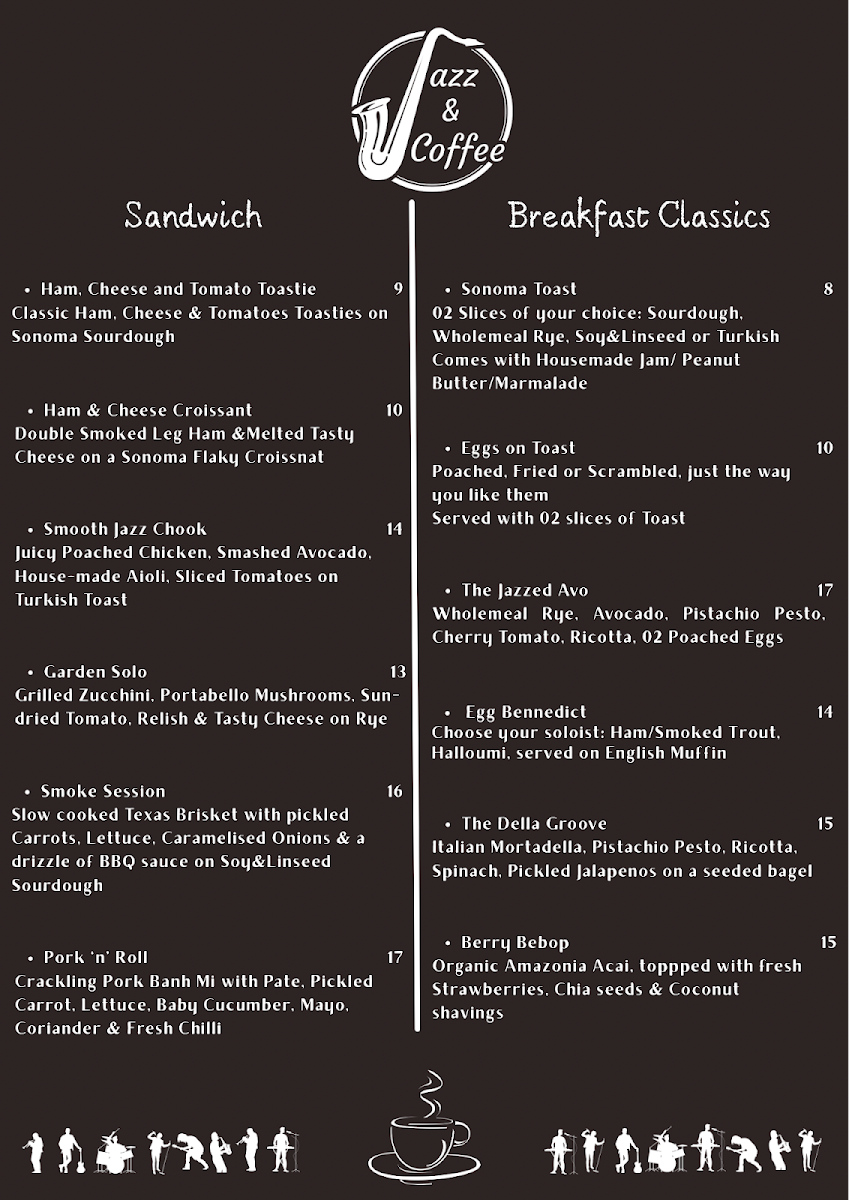 Menu, Jazz&Coffee