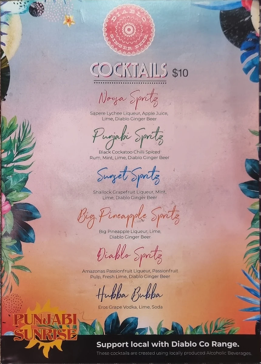 Menu, Punjabi Sunrise