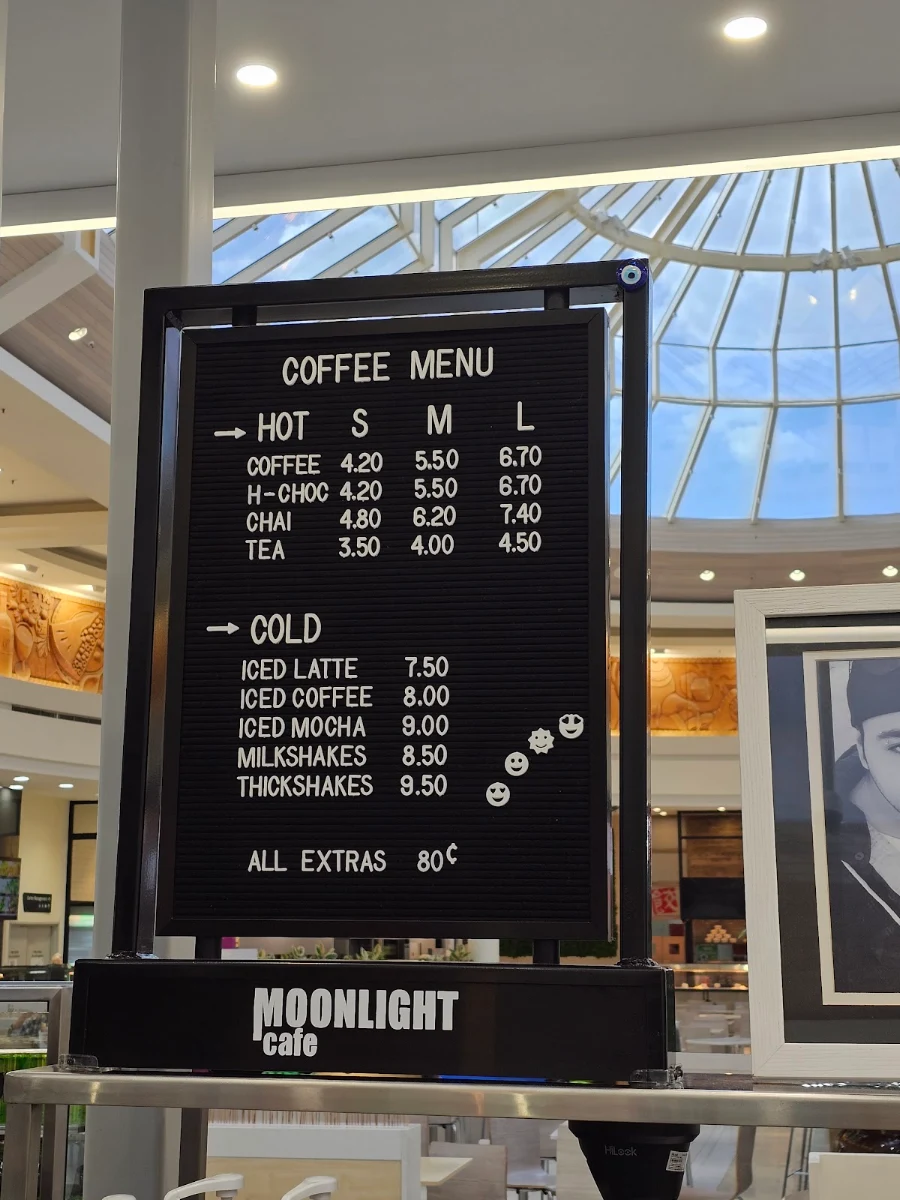 Menu, Moonlight Cafe - Broadmeadows Central