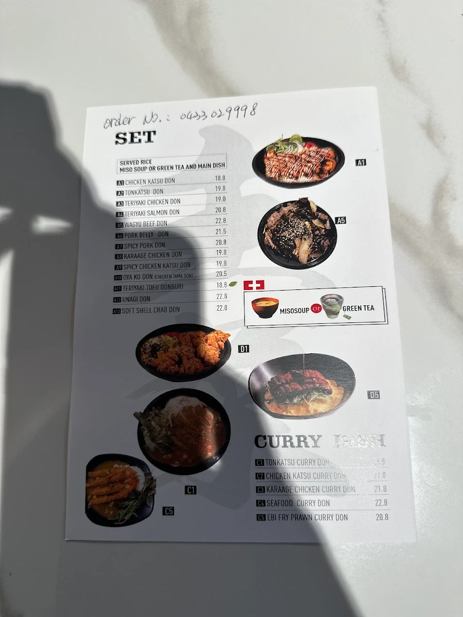 Menu, Sushi Chizuru