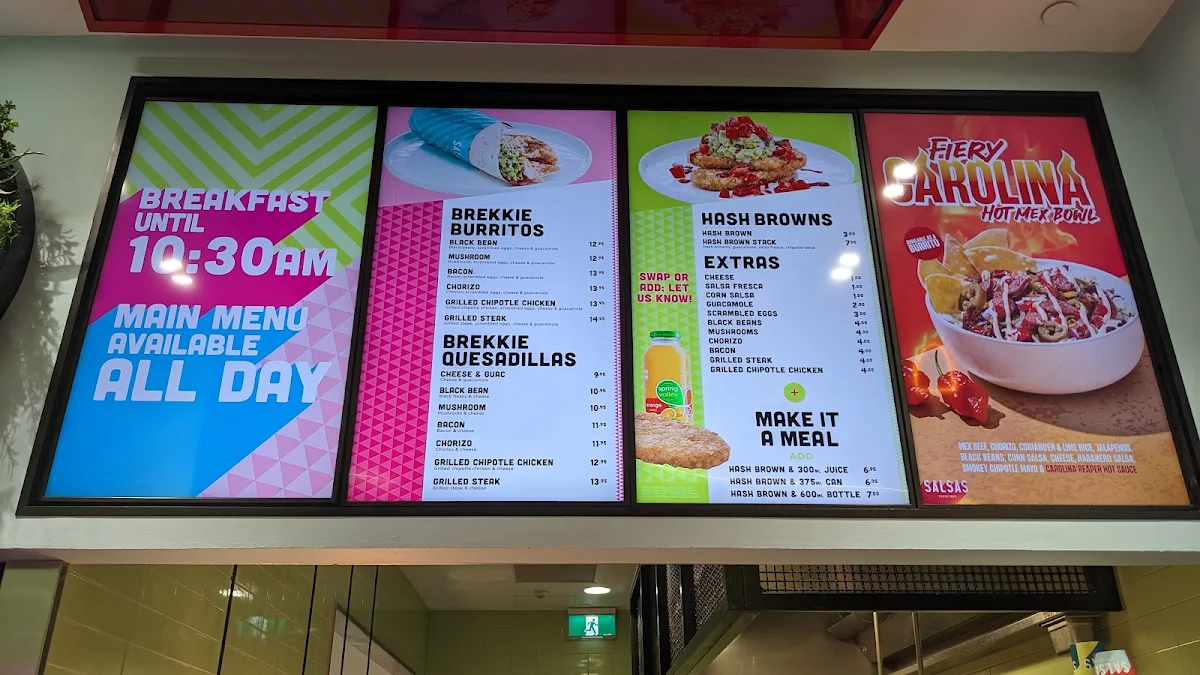 Menu, Salsas Fresh Mex