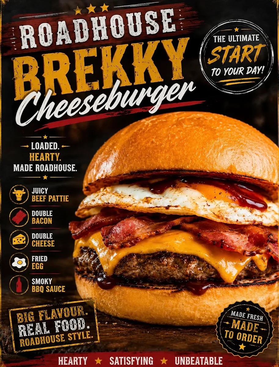 Menu, Canterbury Roadhouse