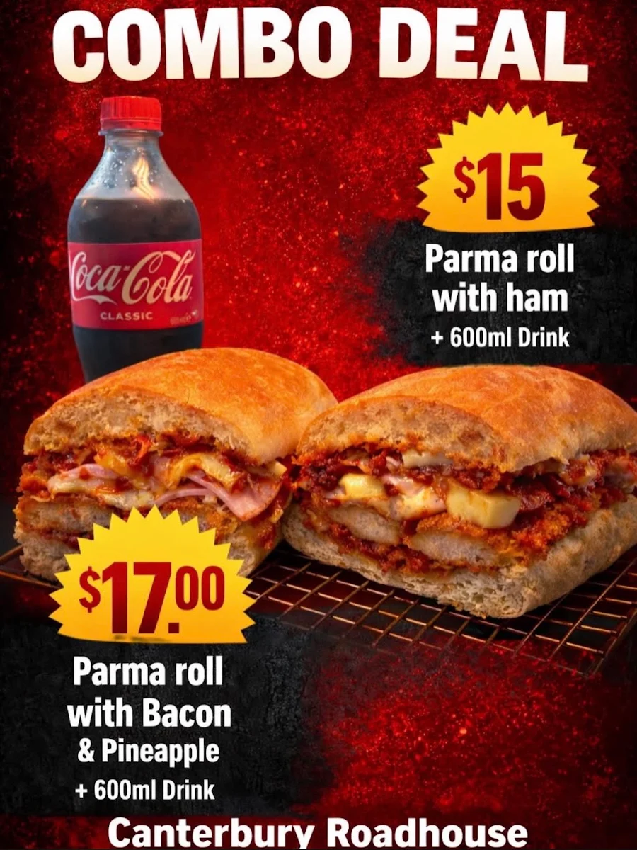 Menu, Canterbury Roadhouse