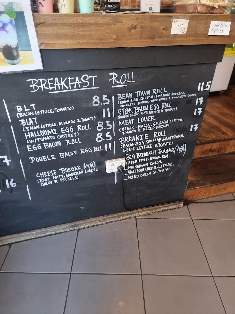 Menu, Beantown Cafe Newtown