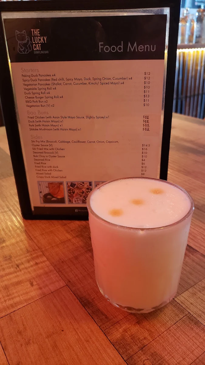 Menu, Lucky Cat, Dumpling Bar & Lounge