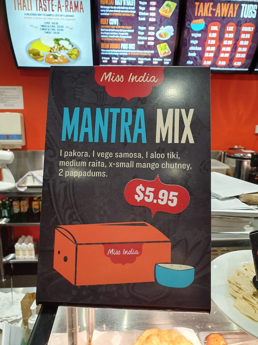 Menu, Miss India Takeaway and Restaurant - North Rockhampton Norman Gardens