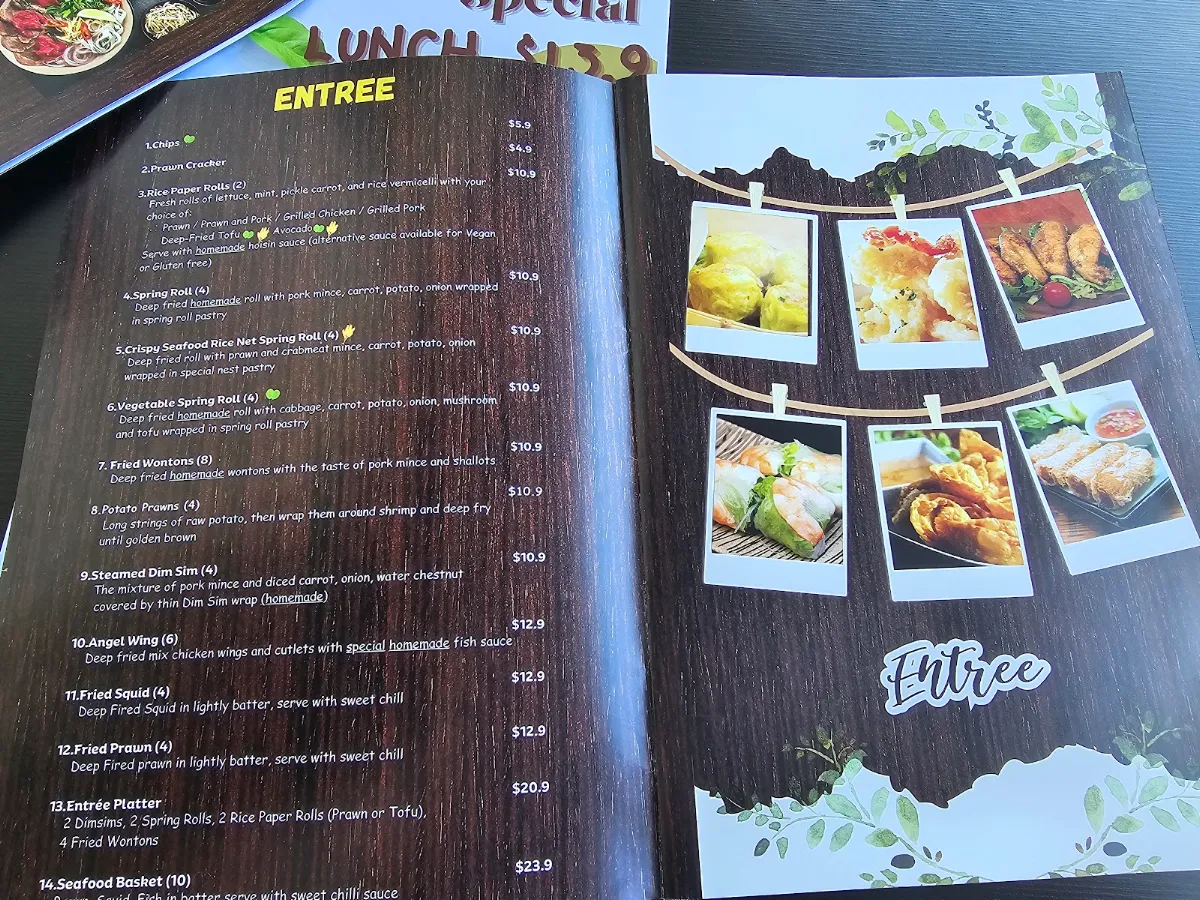 Menu, Saigon Palace Cafe - Vietnamese Restaurant