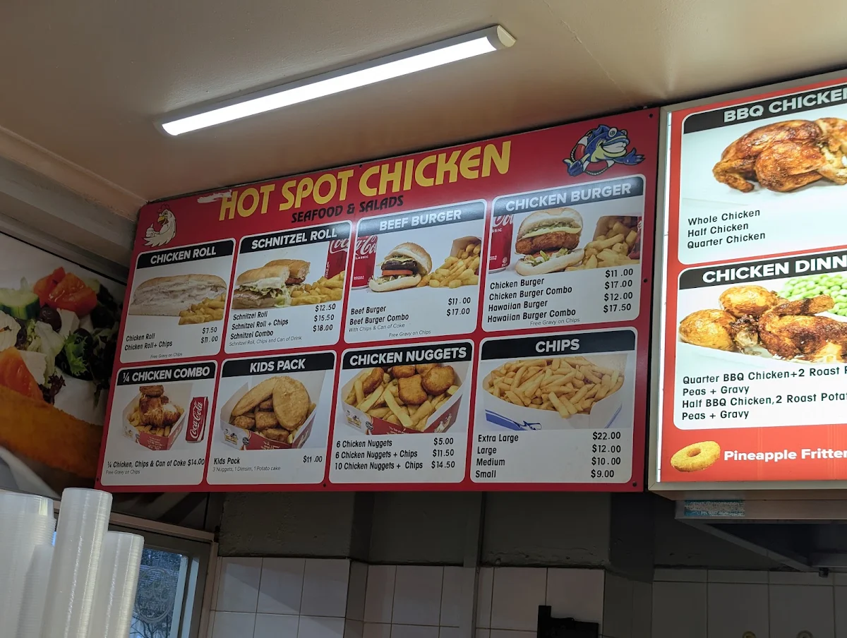 Menu, Hot Spot Chicken Dallas