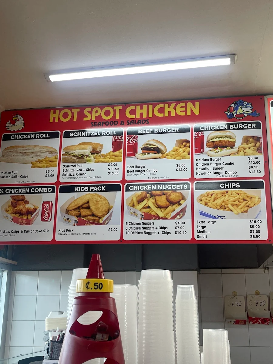 Menu, Hot Spot Chicken Dallas