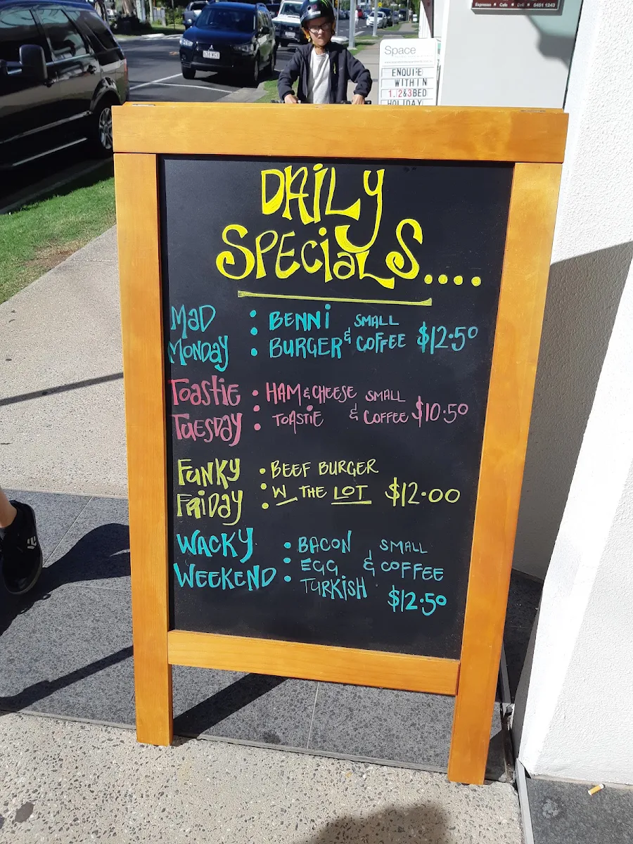 Menu, Mio Spazio Cafe
