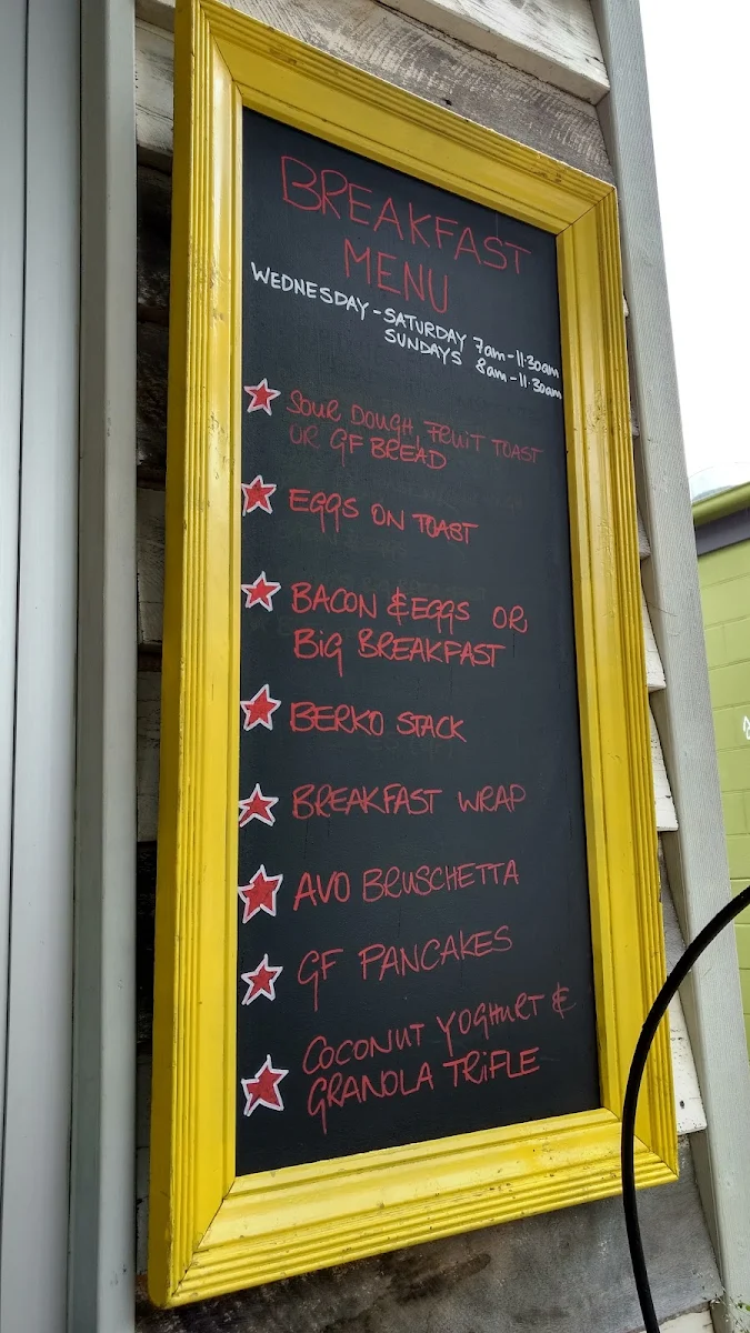 Menu, Berkelouw Cafe