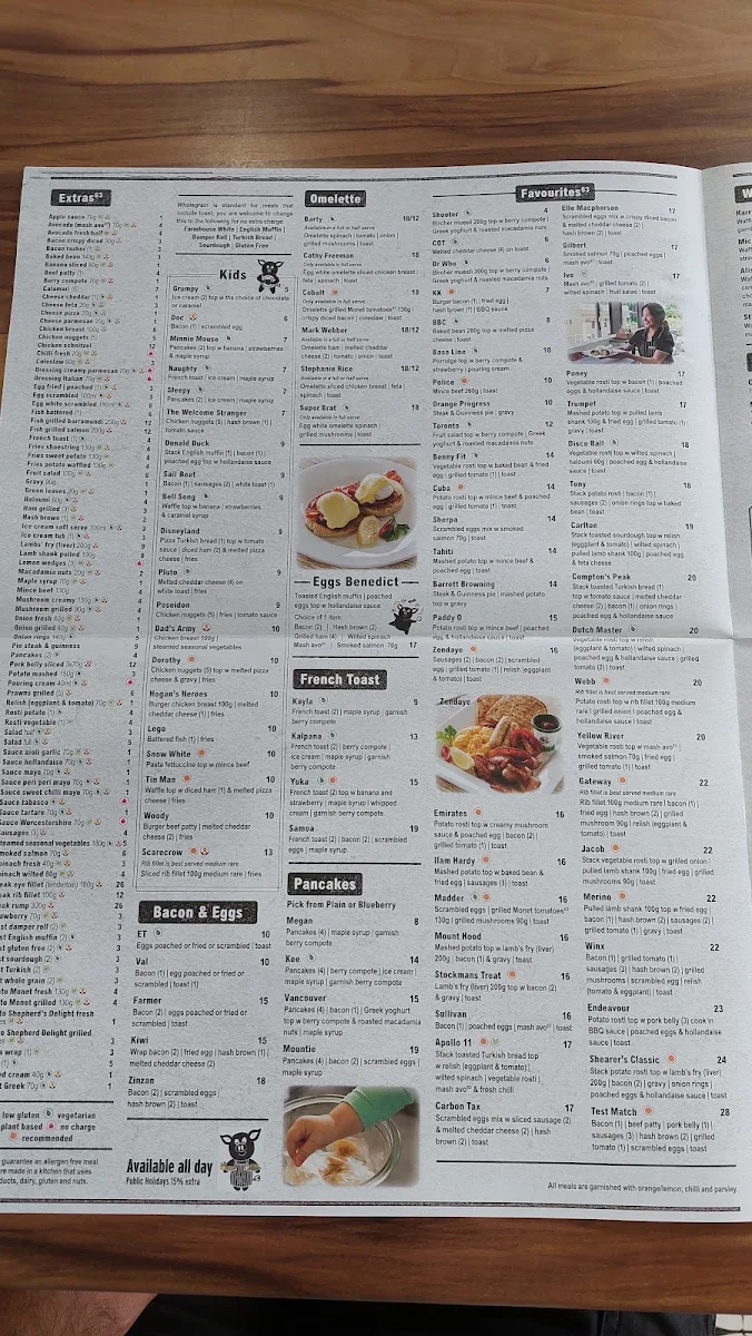 Menu, Cafe63 Springwood
