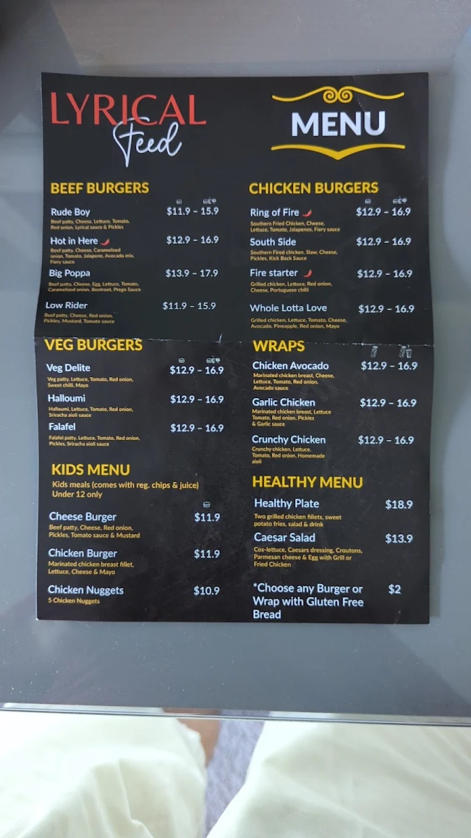 Menu, Lyrical Feed
