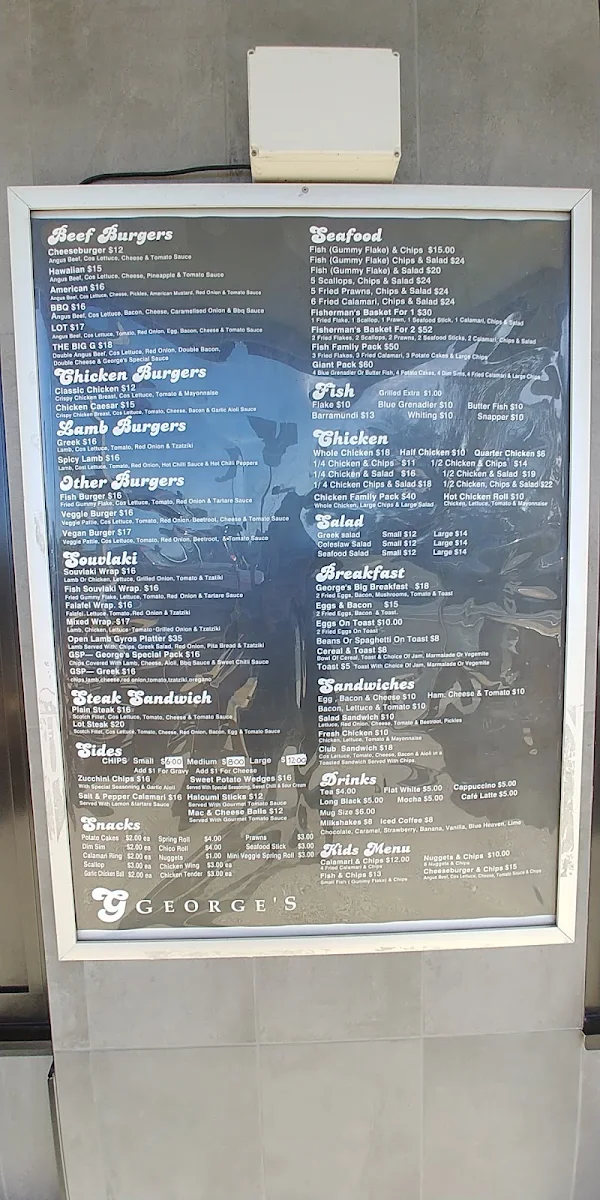 Menu, Apollo Bay Bakery