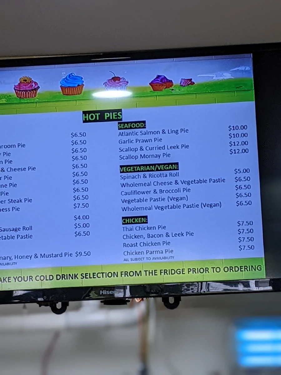 Menu, Apollo Bay Bakery