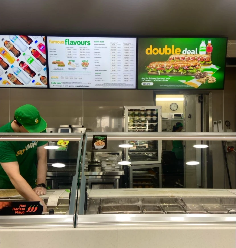 Menu, Subway