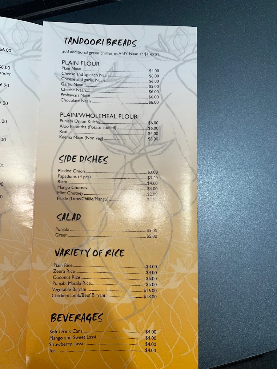 Menu, Narangba Valley Tavern