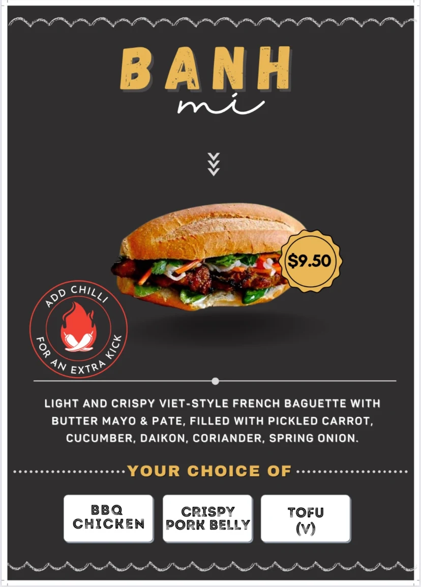 Menu, Queen Banh Mi