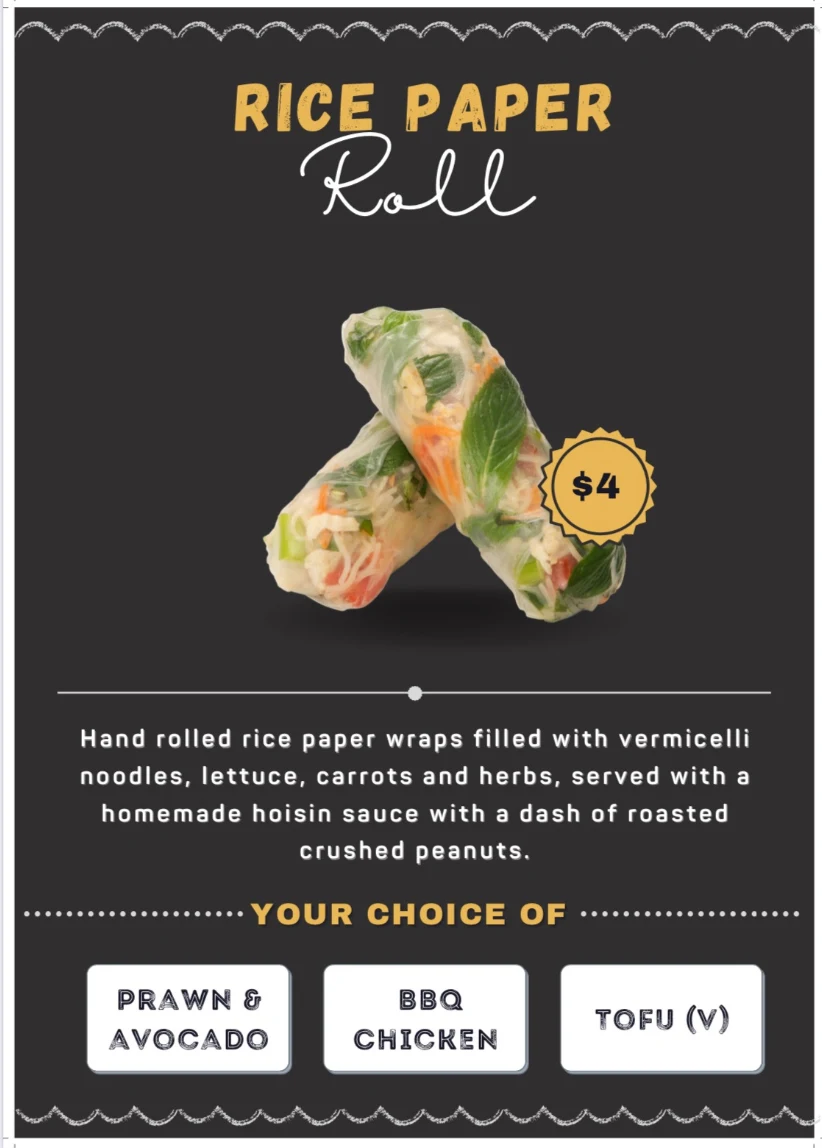 Menu, Queen Banh Mi