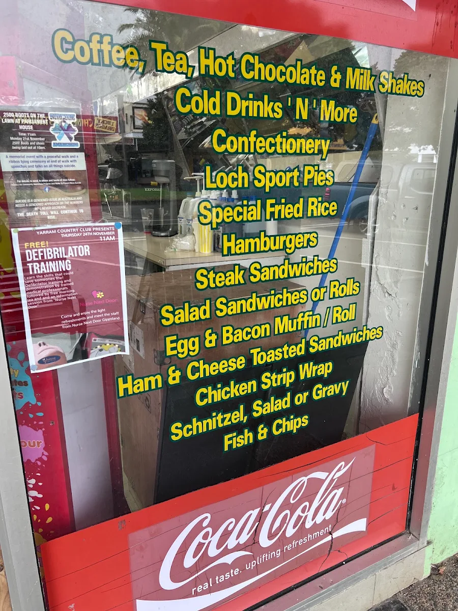 Menu, Fitzie Milk Bar & Takeaway