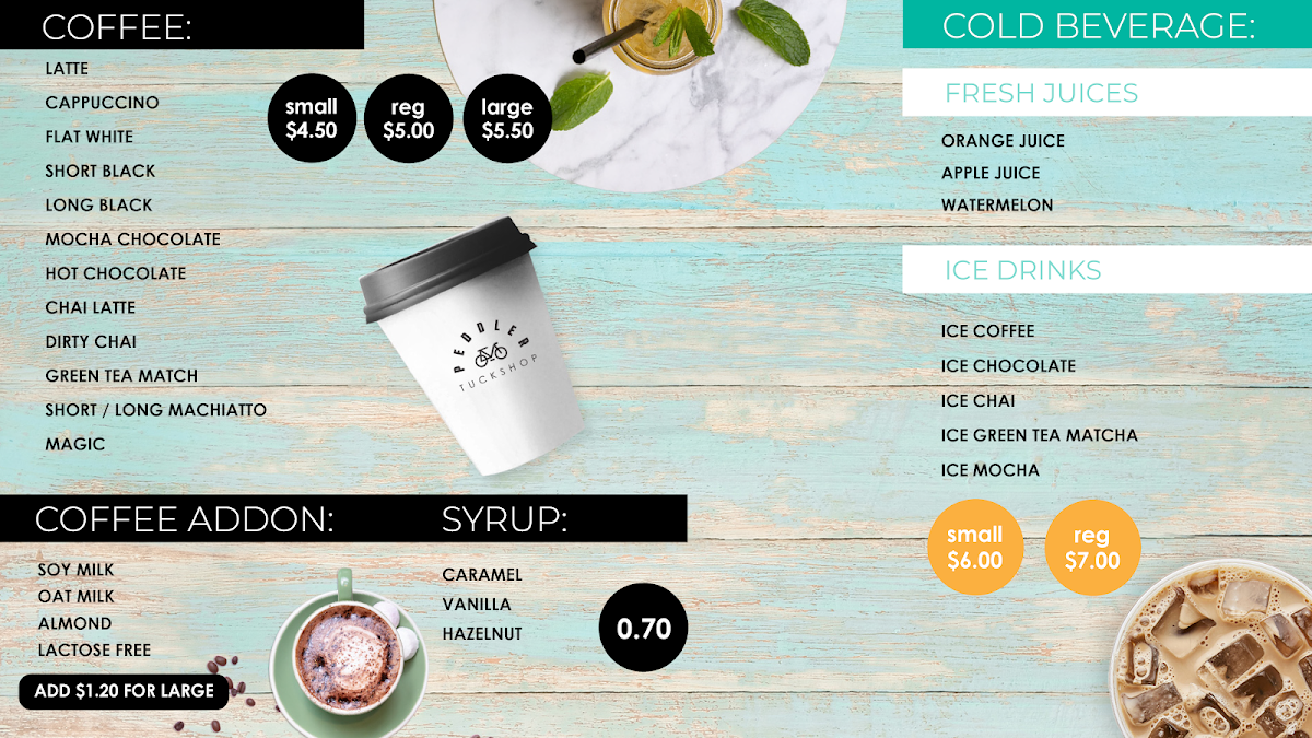 Menu, Peddler Kitchen