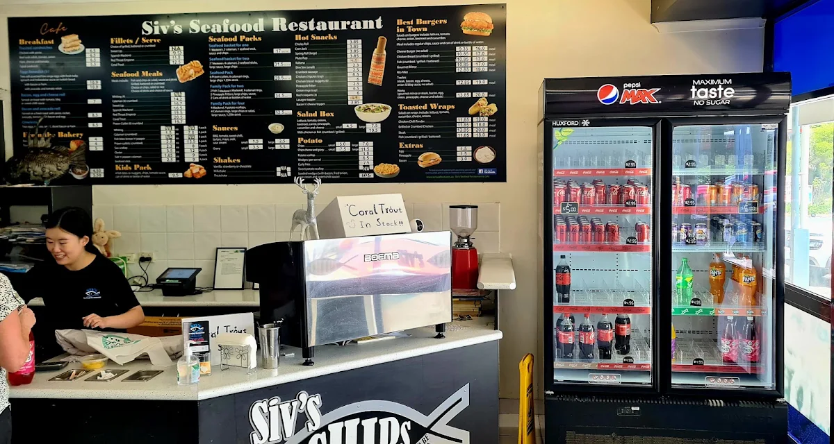 Menu, Siv's Seafood Restaurant
