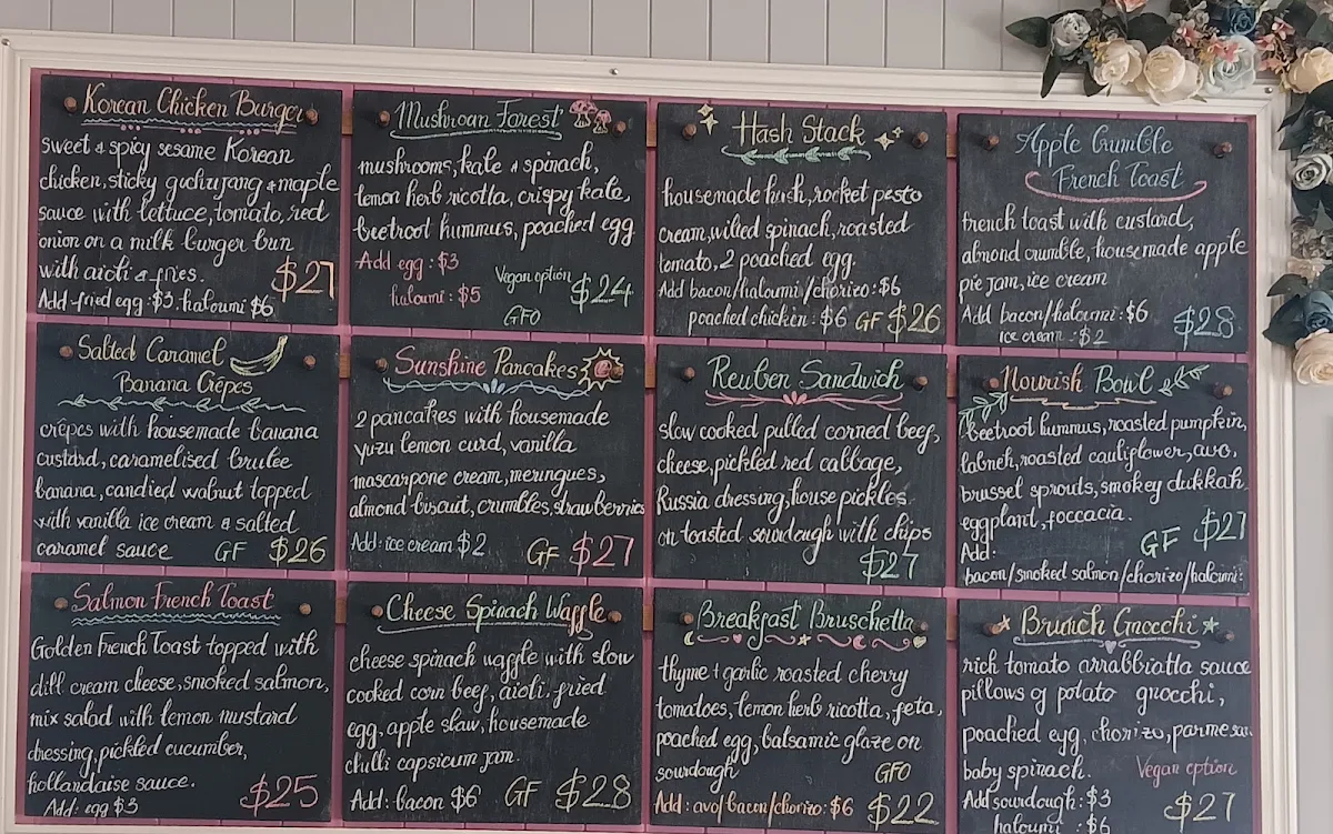 Menu, The Jam Pantry