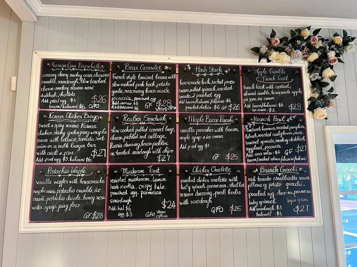 Menu, The Jam Pantry