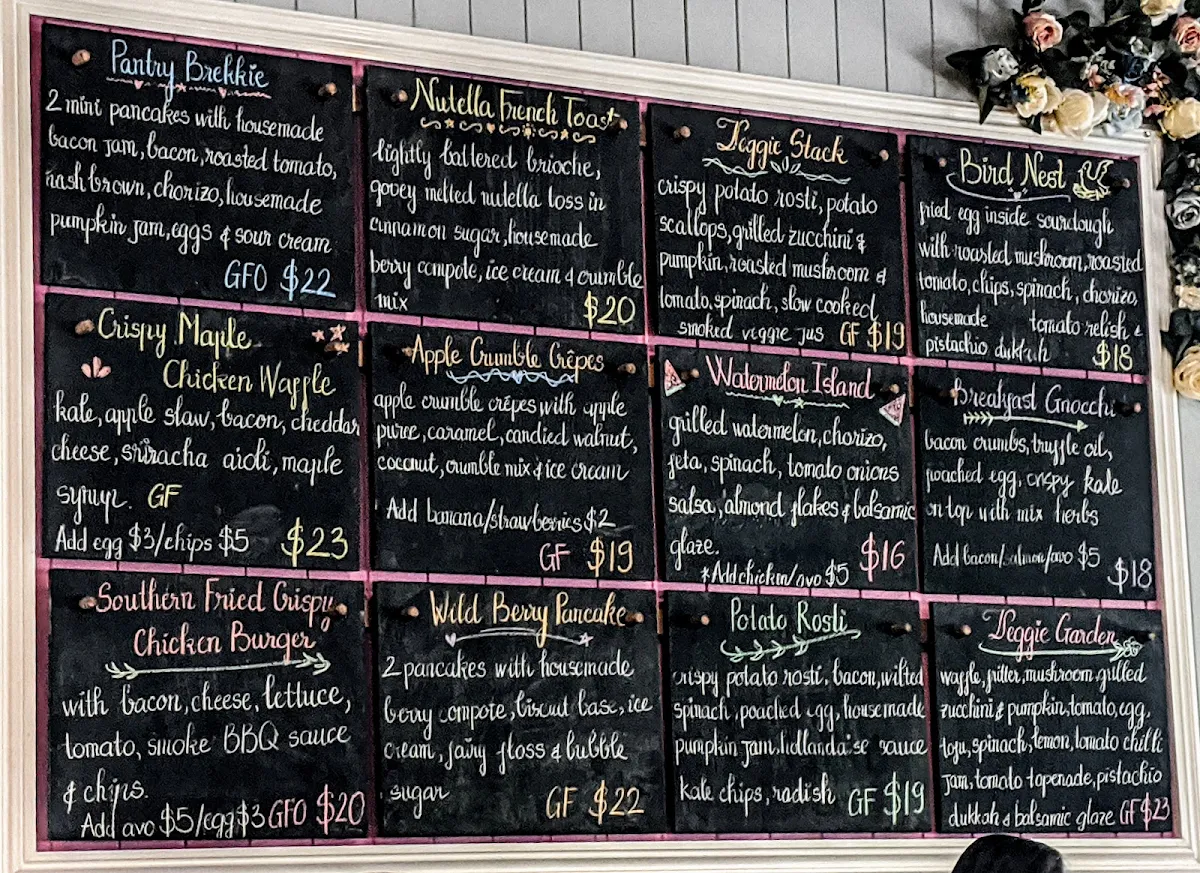Menu, The Jam Pantry
