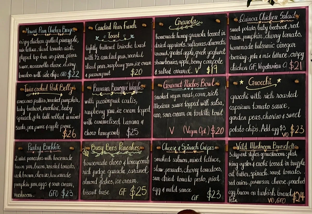 Menu, The Jam Pantry