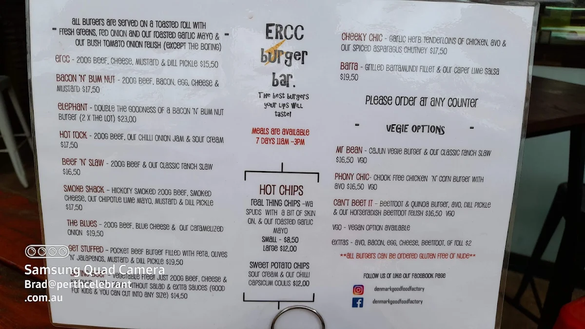 Menu, Denmark Good Food Factory