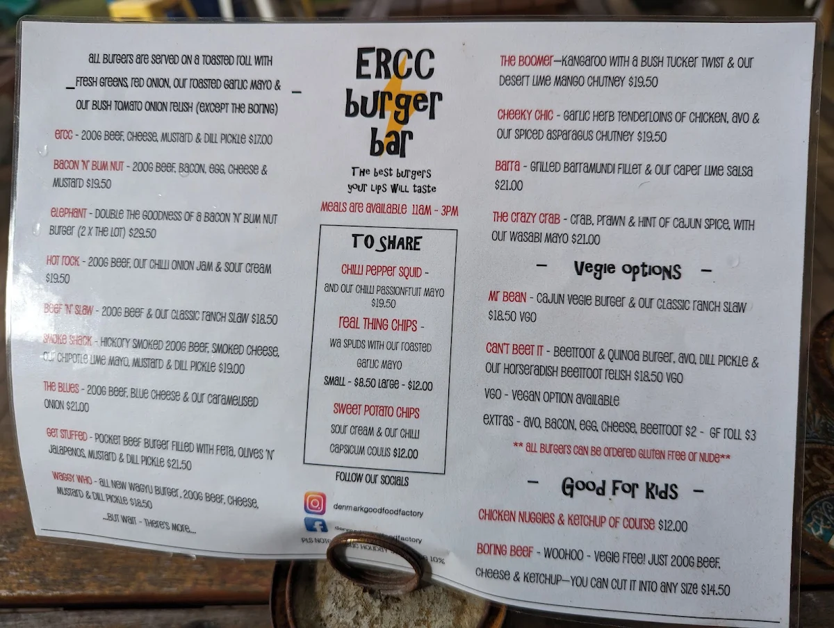 Menu, Denmark Good Food Factory