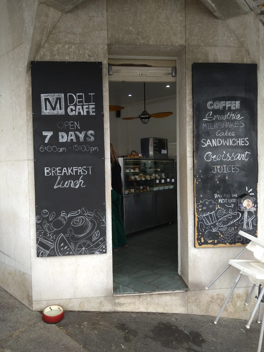 Menu, M Deli Cafe