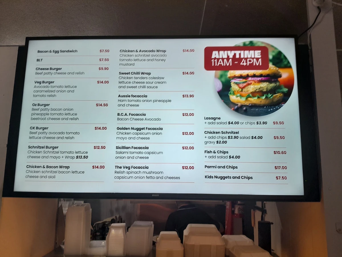 Menu, Country Kitchen