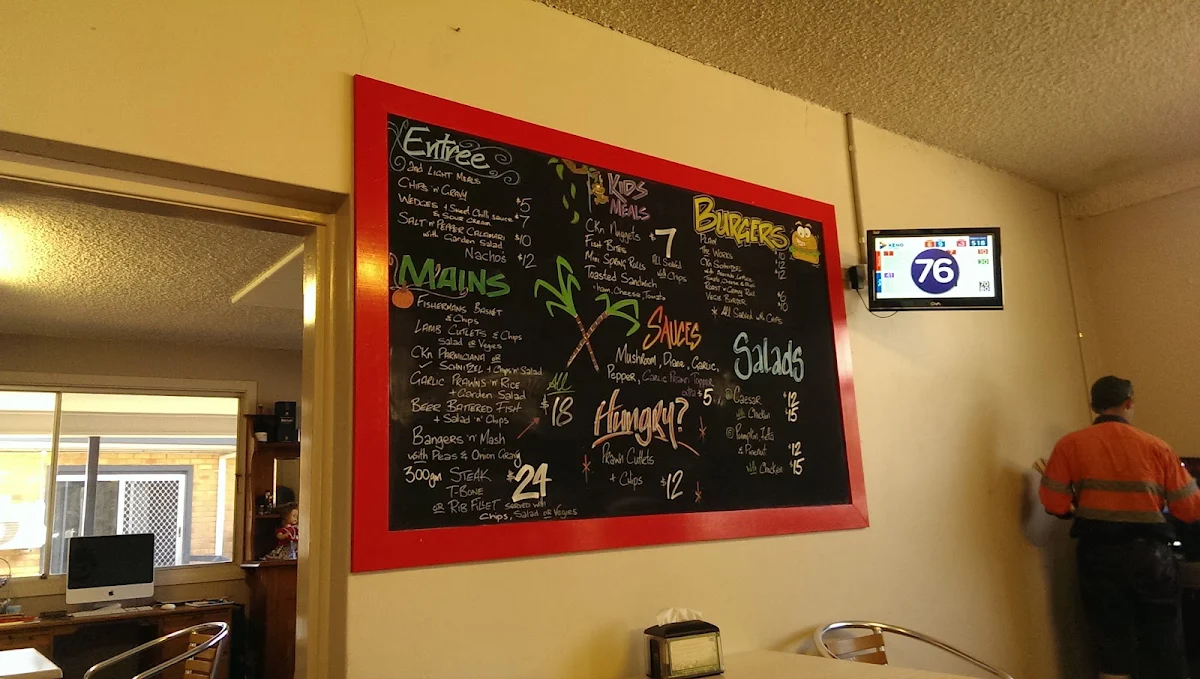 Menu, Broadwater Hotel