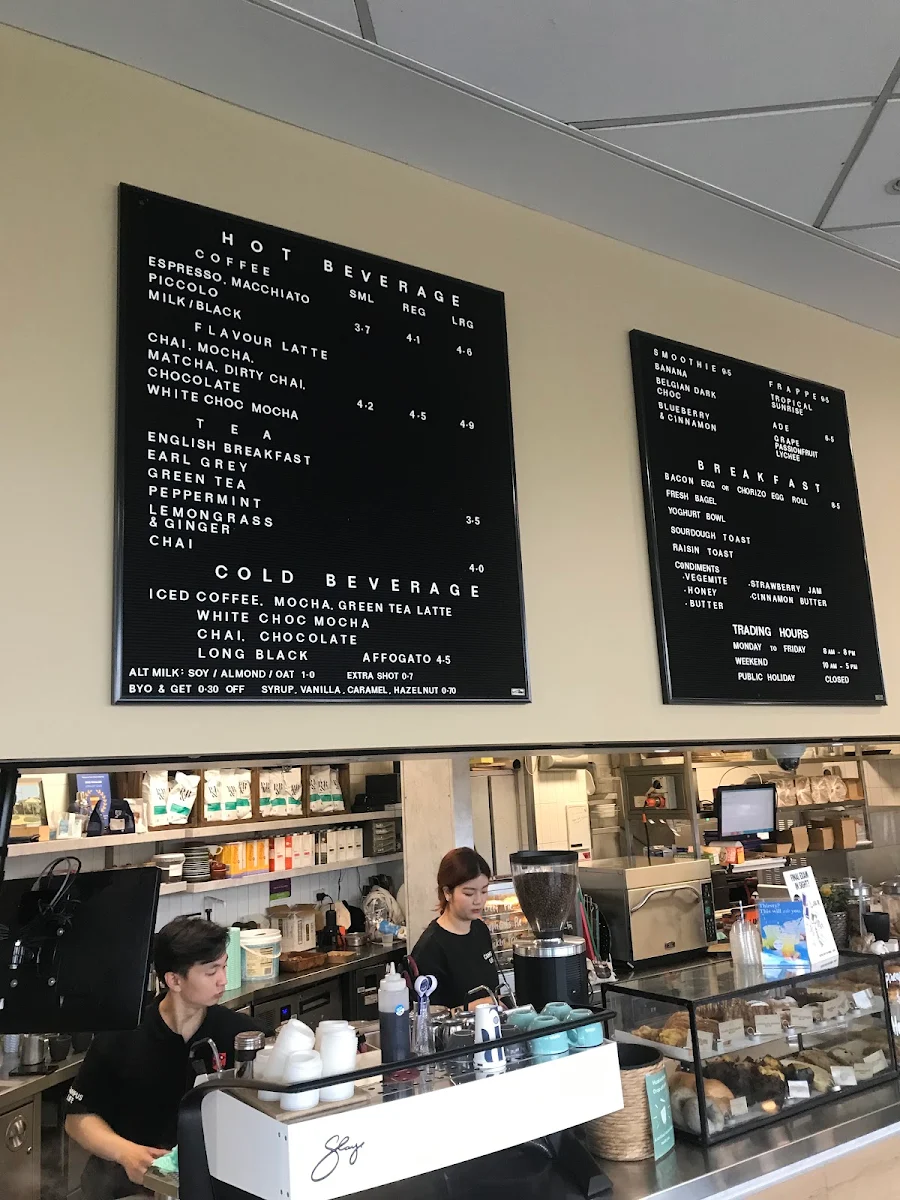 Menu, Library Cafe