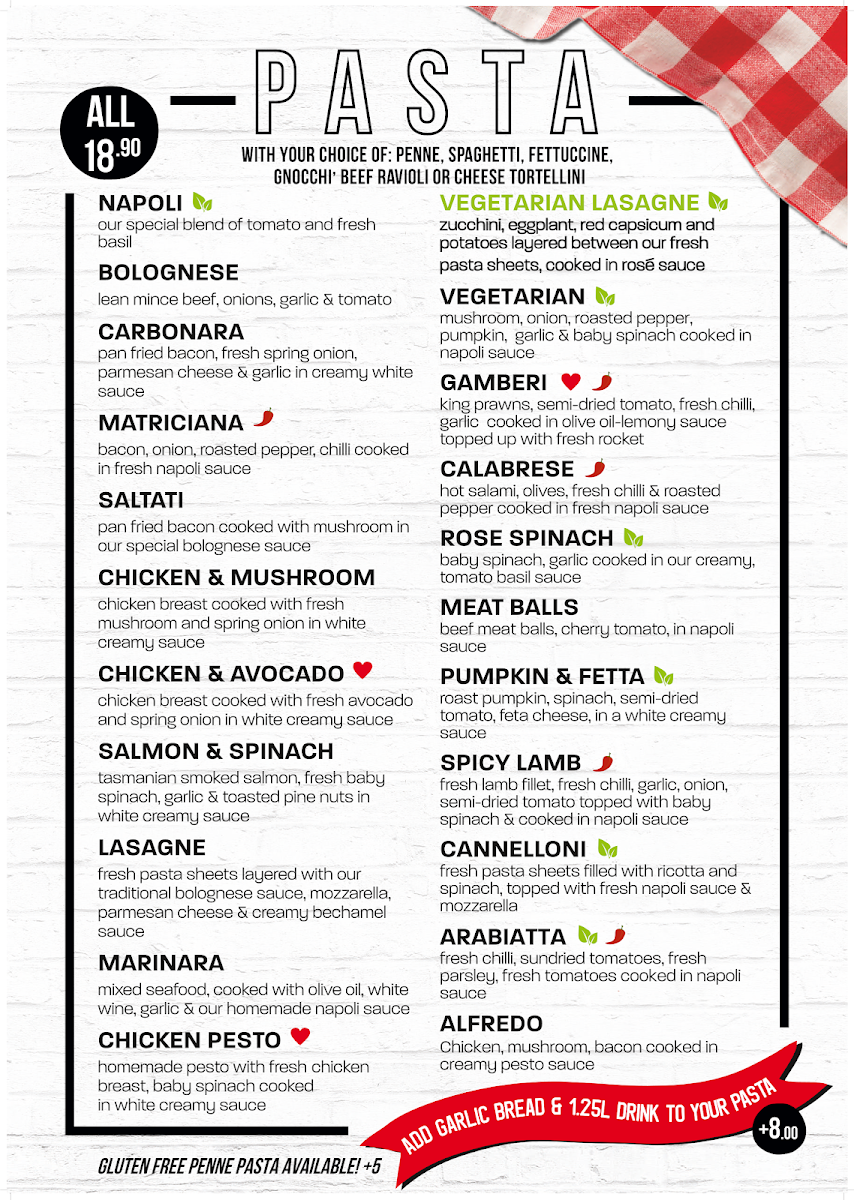 Menu, Victoria’s Pizza N Beyond - Tarneit