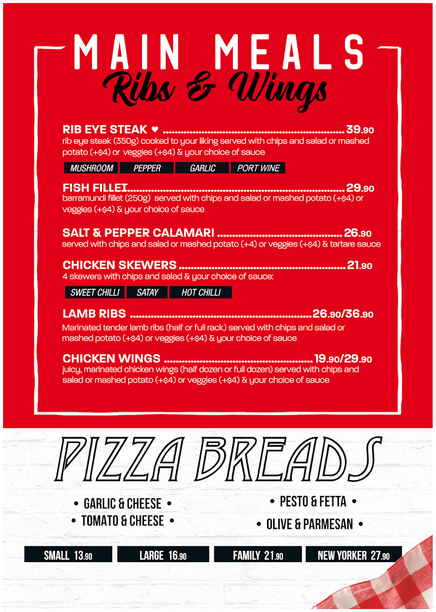 Menu, Victoria’s Pizza N Beyond - Tarneit